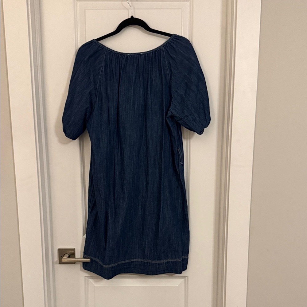 Women's Blue Denim Dress - Picture 3 of 3